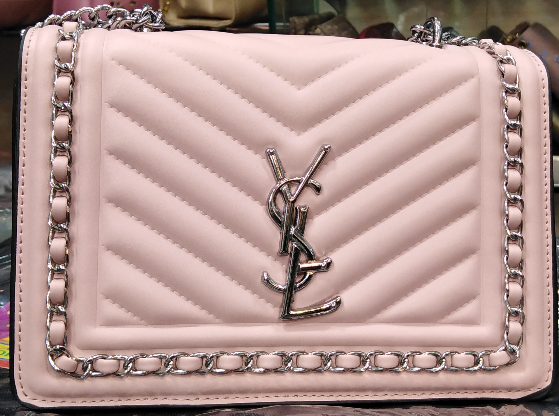 Light pink ysl shop bag