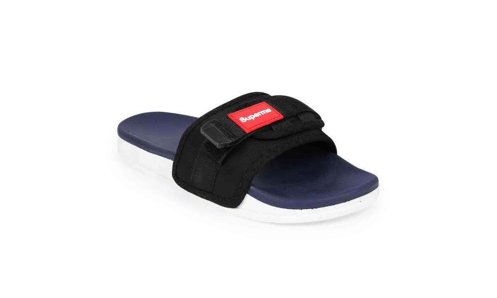 Rubber Slipper Blue and Black For Men