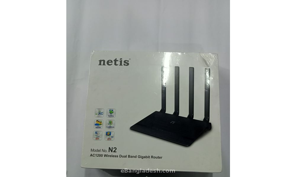 Netis N2 AC1200 Dual Band 4 Antenna Gigabit Router, Access Point